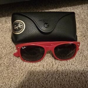 Kids Wayfarer Red Sunglasses Rayban